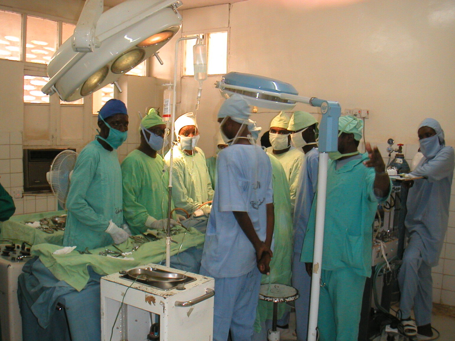 operation of a burn victim in Sudan